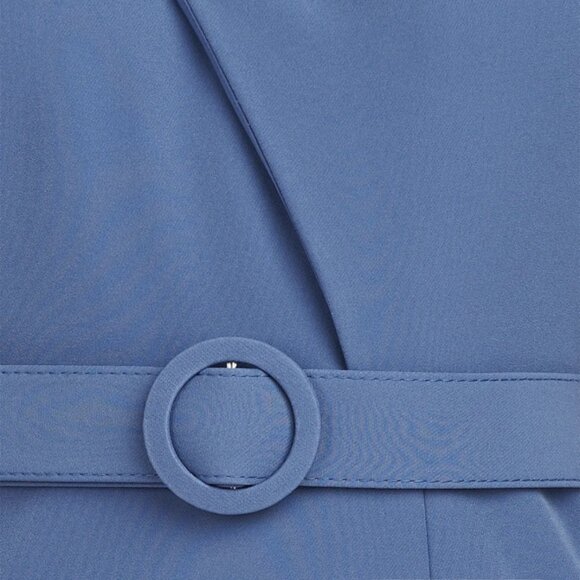 Kay Unger Bowie Belted One-Shoulder Column Gown Size 8 - Picture 6 of 6